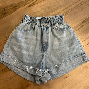 Show Me Your MuMu High Waist Blue Shorts